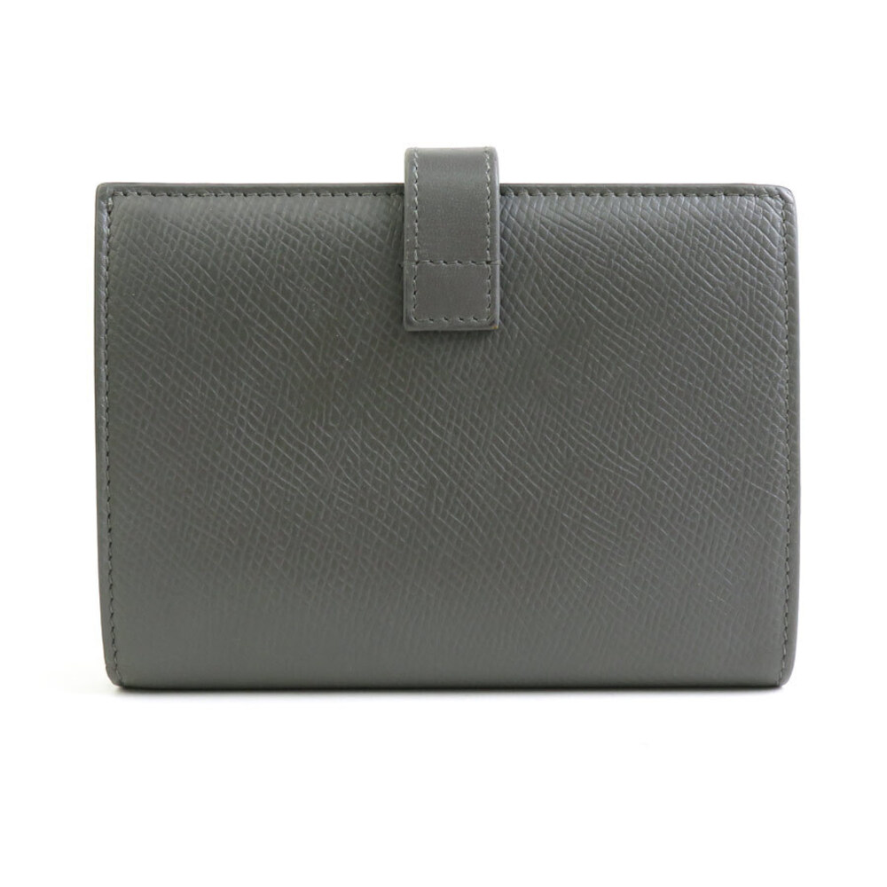 Celine Leather Grey Wallet fold Bi Strap